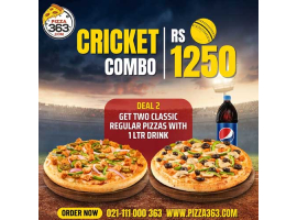 Pizza 363 Cricket Combo Deal 2 For Rs.1250/-